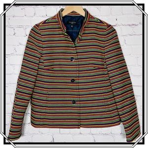 Talbots Multi Color Striped Blazer Size 8 Petite